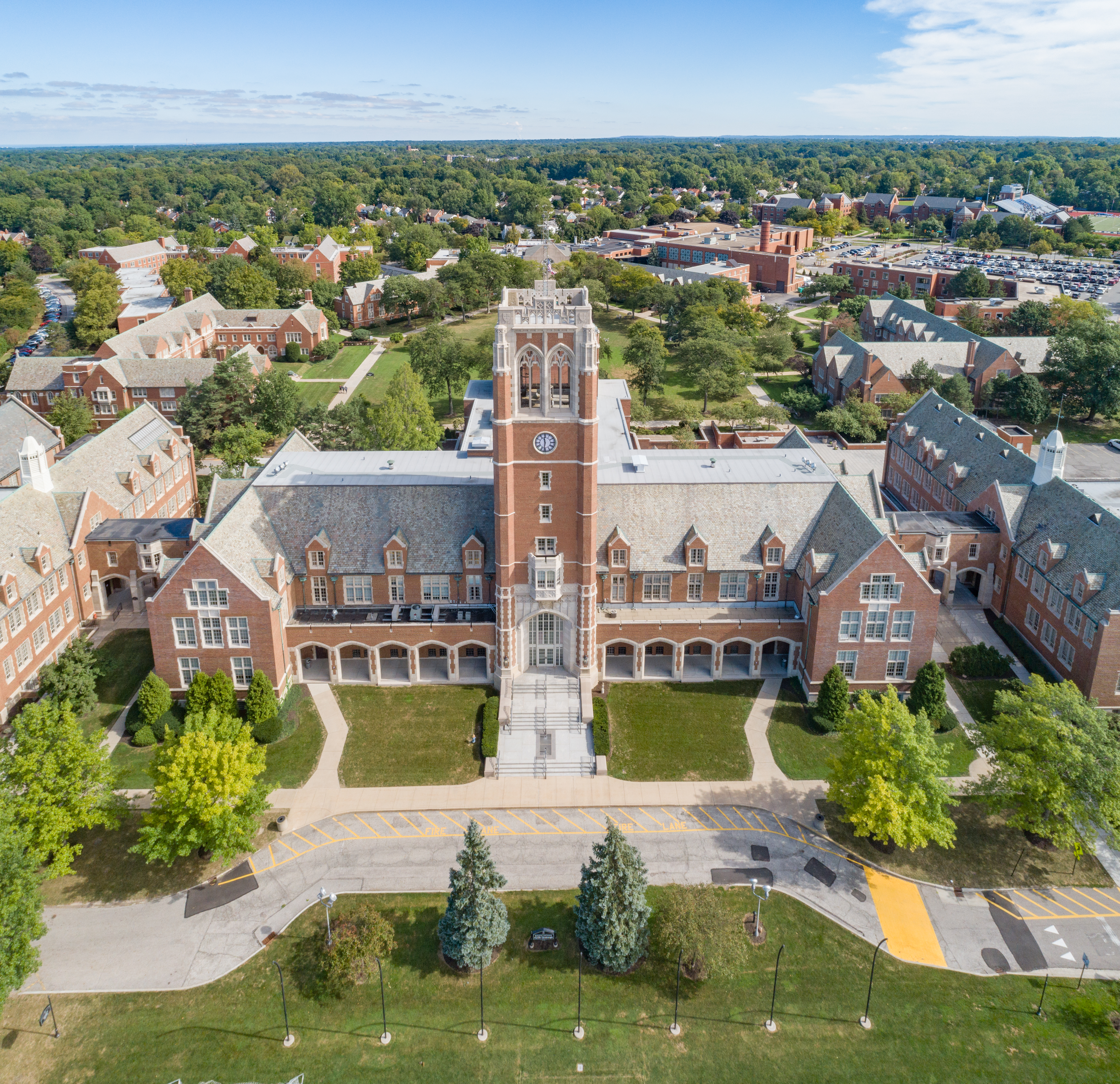 Aerial view of John Carroll University