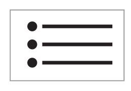 illustration of three bullets with lines