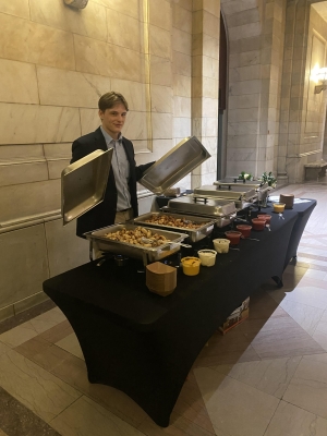 Photo of Zoladz with his pretzels