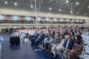 Packed crowd at AWE Center dedication ceremony