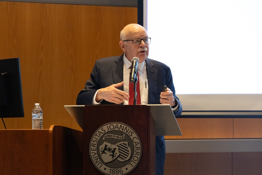 John Borelli giving speech