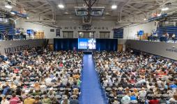 Photo of JCU's gym during Admitted Student Celebration 