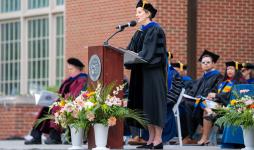 Dr. Lisa Damour at JCU's 2025 Undergraduate Commencement Ceremony