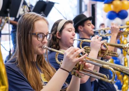 JCU Pep Band playing at the Admitted Student Celebration 